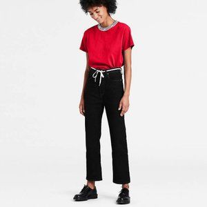 RIBCAGE STRAIGHT ANKLE WOMEN'S JEANS - BLACK SPROUT - size 25